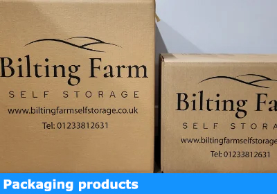 Packaging products at Bilting Self Storage